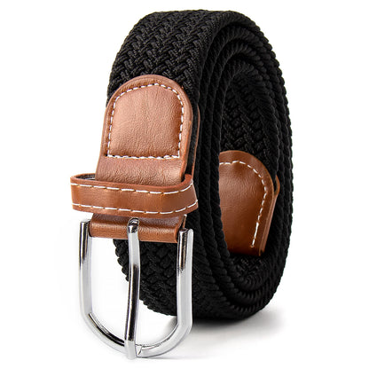 Adjustable Cotton Woven Belt with Alloy Buckle