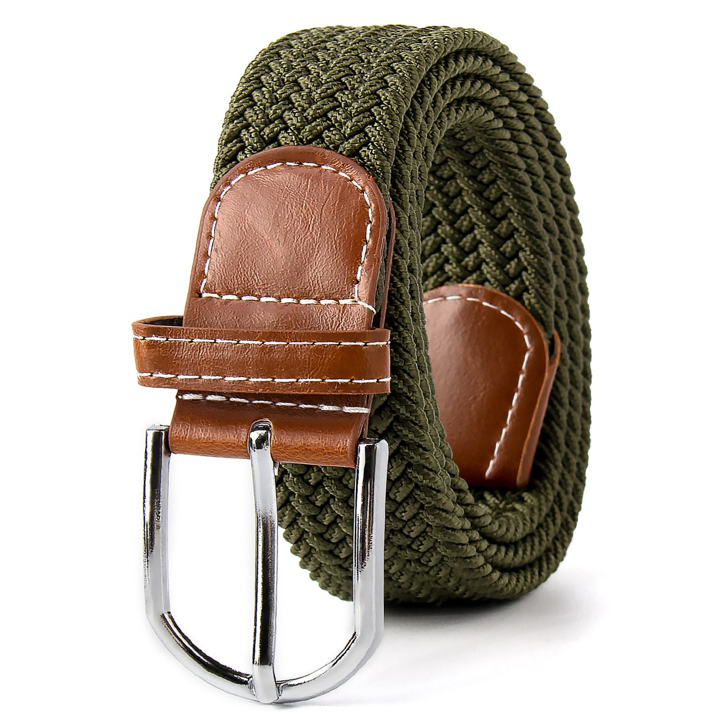 Adjustable Cotton Woven Belt with Alloy Buckle