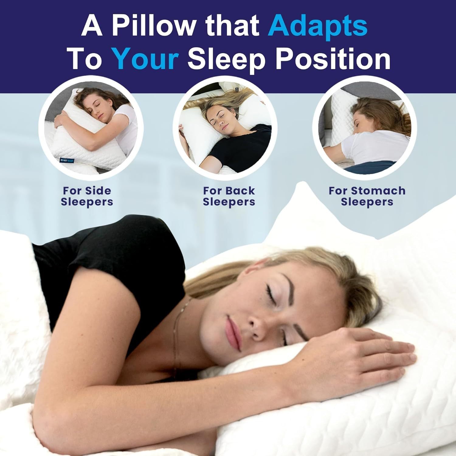 Adjustable Crescent Memory Foam Pillow