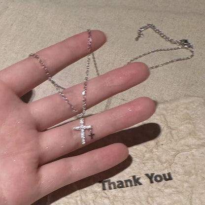 Adjustable Cross Pendant Necklace for Women