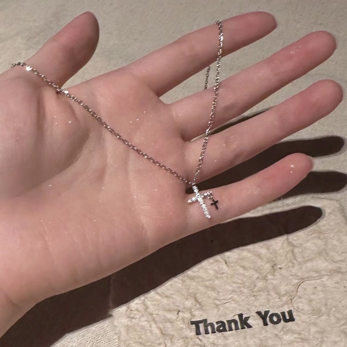 Adjustable Cross Pendant Necklace for Women