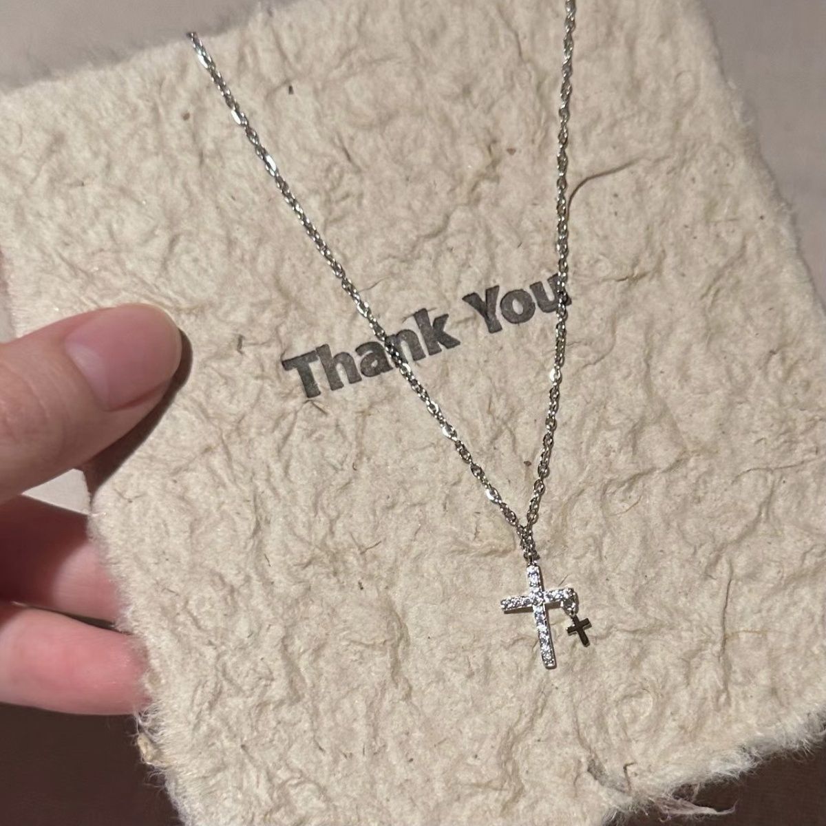 Adjustable Cross Pendant Necklace for Women