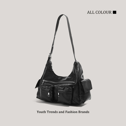 Adjustable Crossbody Tote Bag with Multiple Pockets
