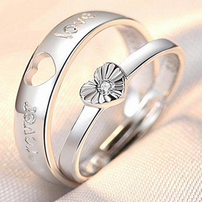 Adjustable Crown Zirconia Couple Rings for Men and Women
