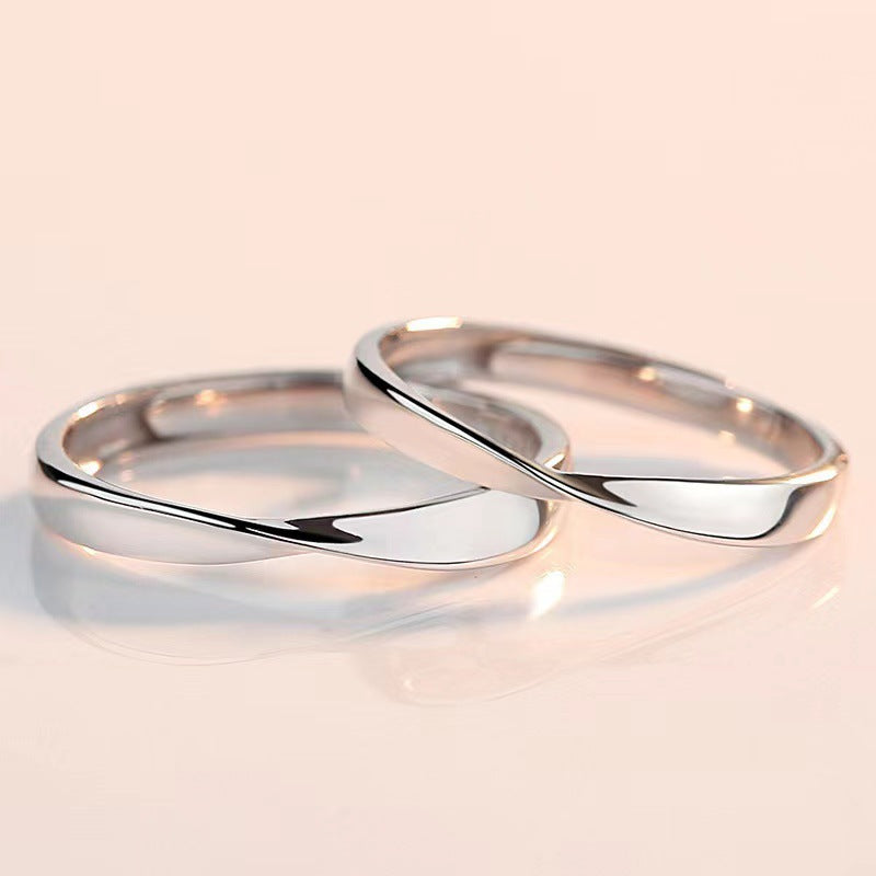 Adjustable Crown Zirconia Couple Rings for Men and Women
