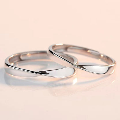 Adjustable Crown Zirconia Couple Rings for Men and Women