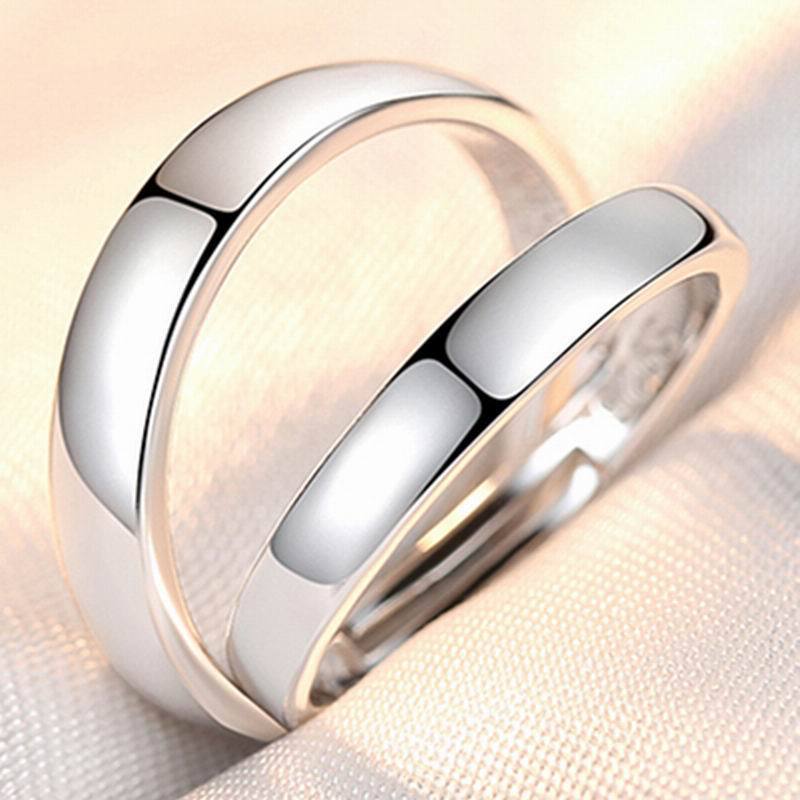 Adjustable Crown Zirconia Couple Rings for Men and Women