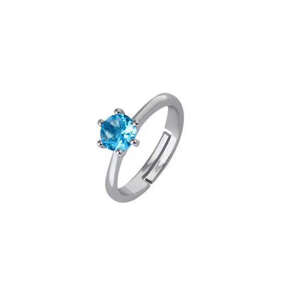 Adjustable Crown Zirconia Couple Rings for Men and Women