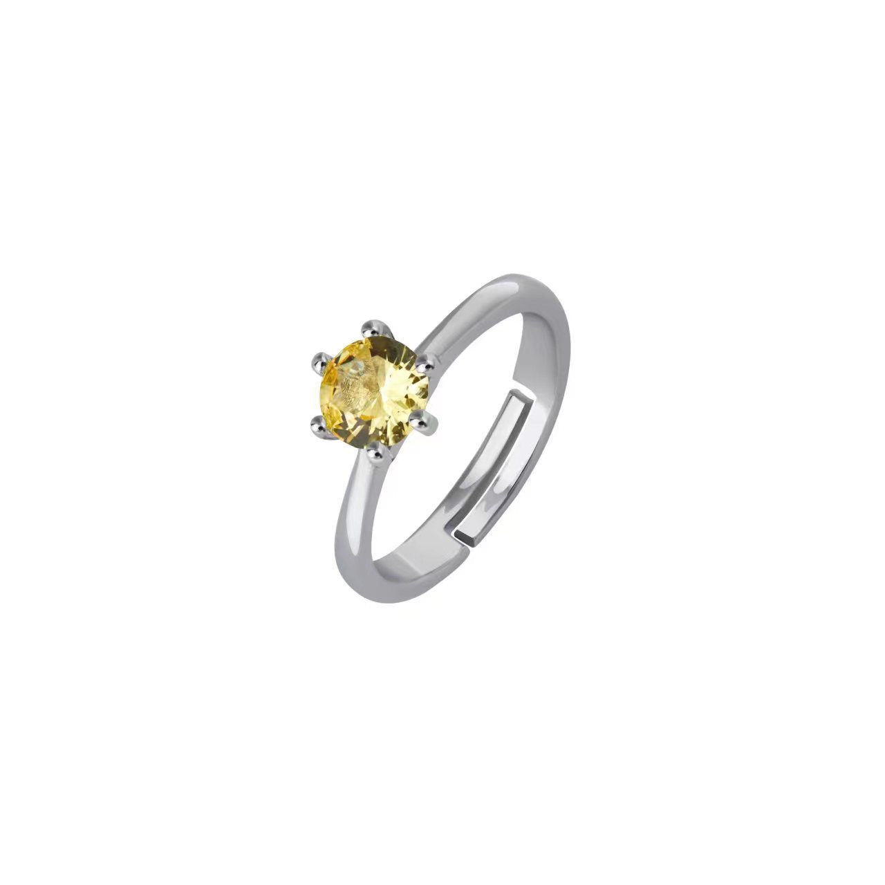 Adjustable Crown Zirconia Couple Rings for Men and Women