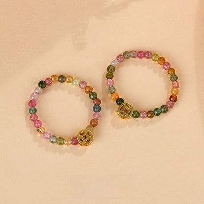 Adjustable Crystal Bead Ring