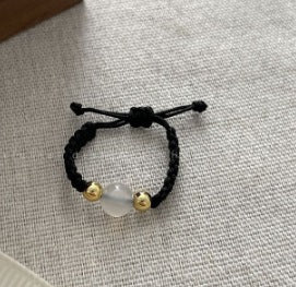 Adjustable Crystal Geometric Ring