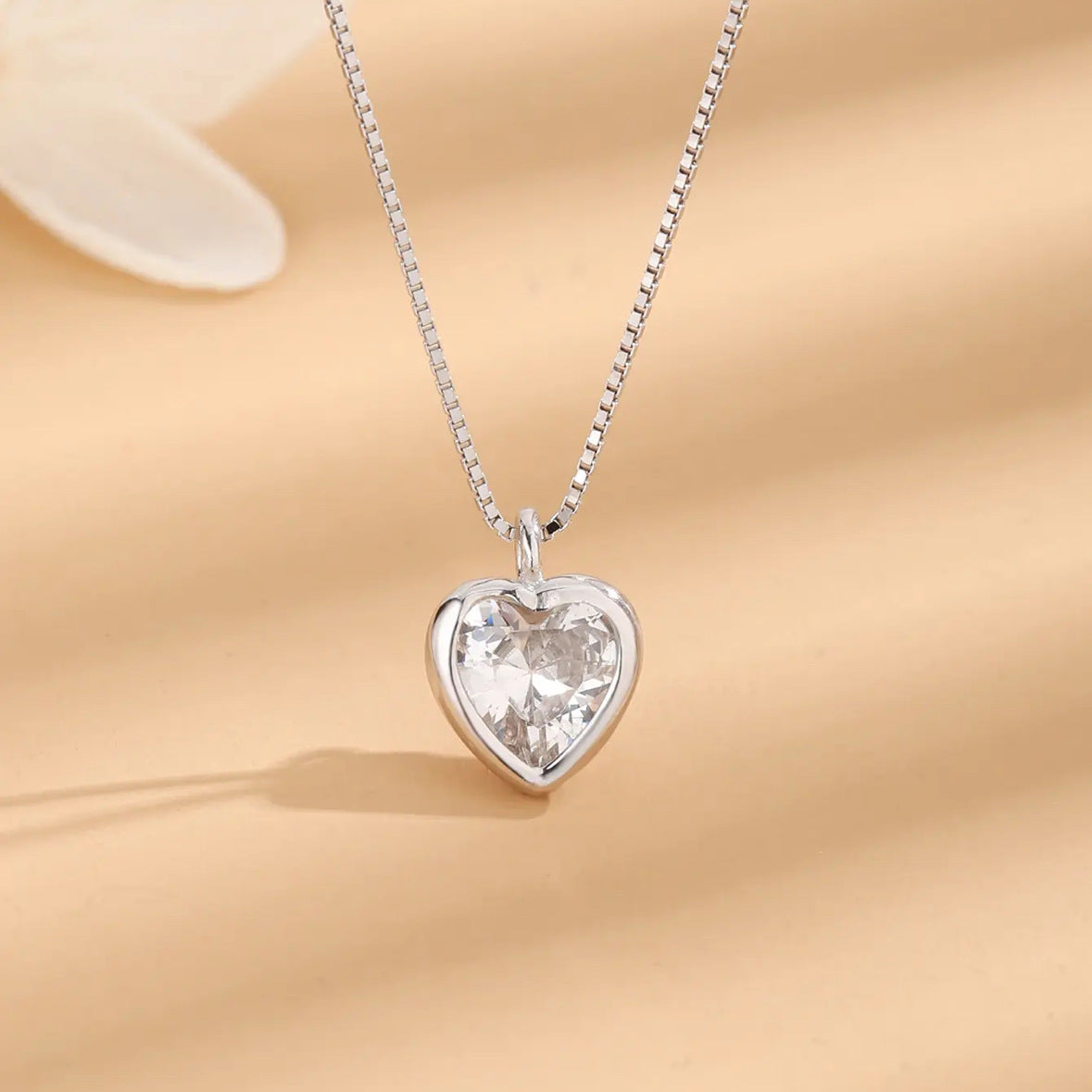 Adjustable Crystal Heart Necklace