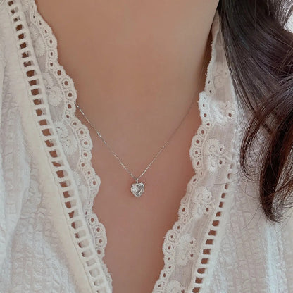 Adjustable Crystal Heart Necklace