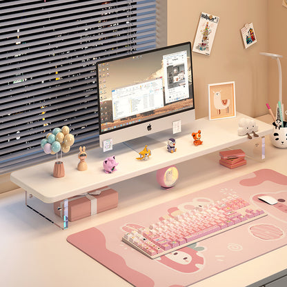 Adjustable Desktop Monitor Stand with Storage