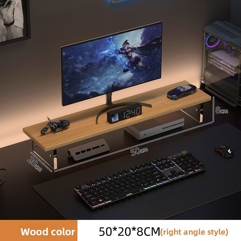 Adjustable Desktop Monitor Stand with Storage