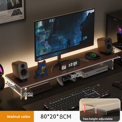 Adjustable Desktop Monitor Stand with Storage