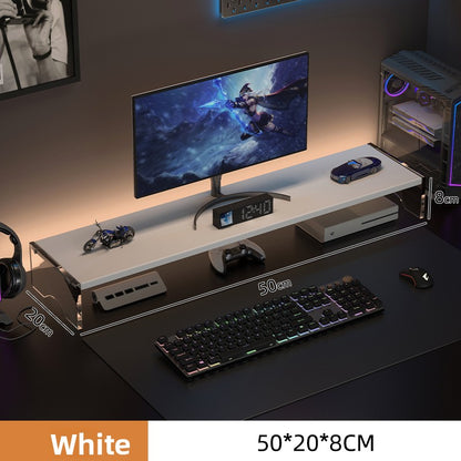 Adjustable Desktop Monitor Stand with Storage