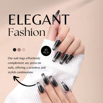Adjustable Detachable Nail Rings Set