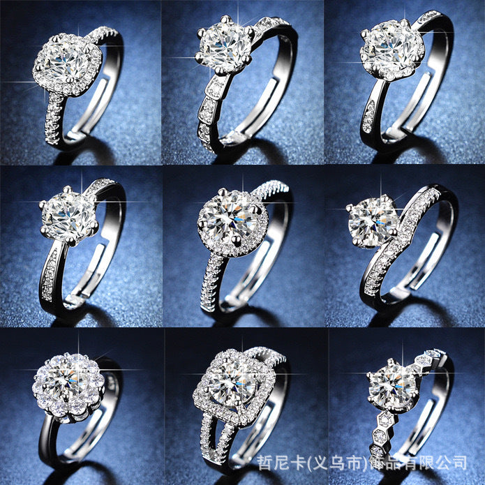 Adjustable diamond ring