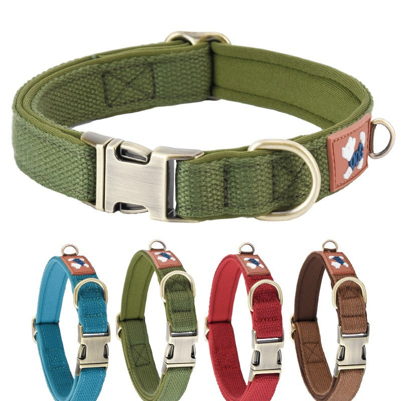 Adjustable Dog Collar with Cotton Lining
