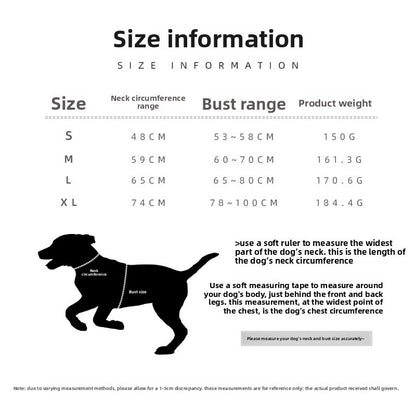 Adjustable Dog Tactical Chest Strap with Traction Rope