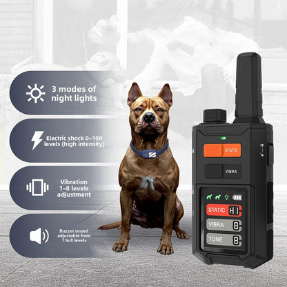 Adjustable Dog Training Collar with Sound Vibration Static Modes