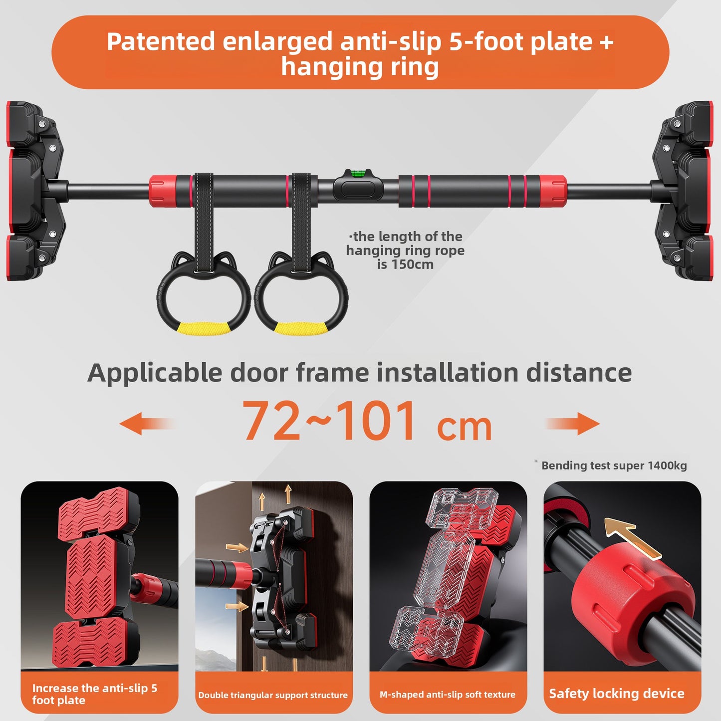 Adjustable Door Frame Pull Up Bar for Home Fitness