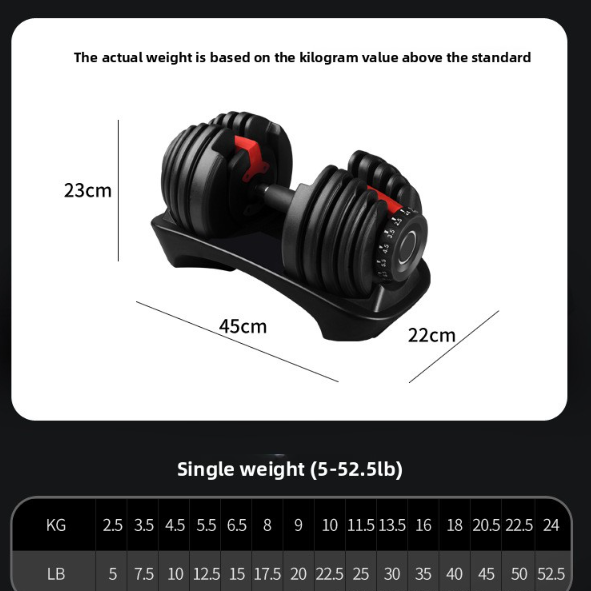 Adjustable dumbbell