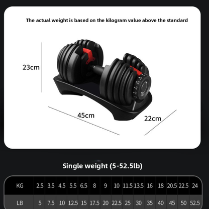 Adjustable dumbbell