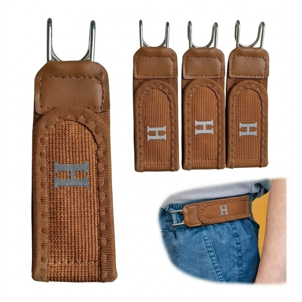 Adjustable Elastic Waist Belt with Metal Hook