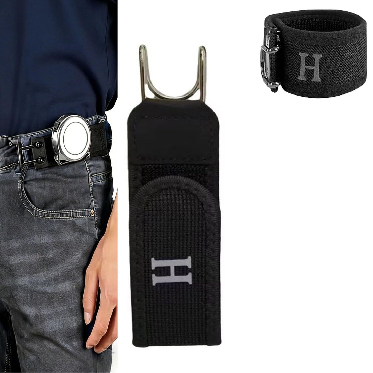 Adjustable Elastic Waistband with Metal Hook