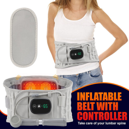 Adjustable Electric Heating Waist Belt with Massage and Red Light