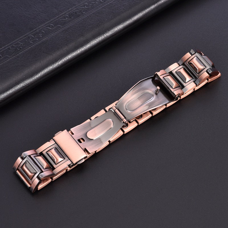 Adjustable Embossed Letter Magnetic Clasp Alloy Bracelet