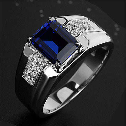 Adjustable Emerald Sapphire Ring