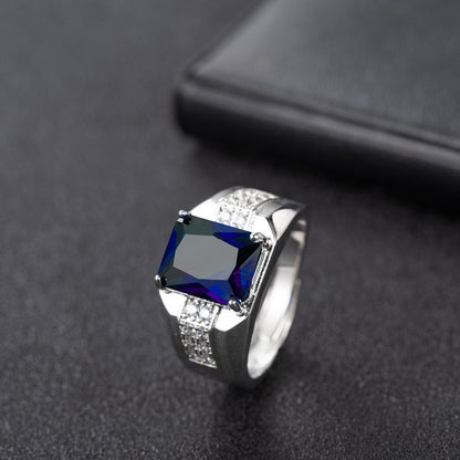 Adjustable Emerald Sapphire Ring