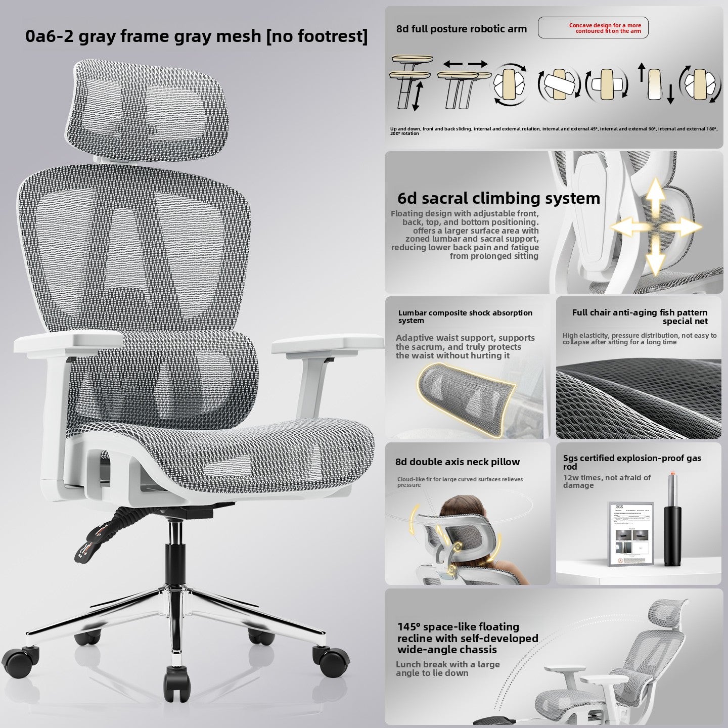 Adjustable Ergonomic Office Chair with Lumbar Support