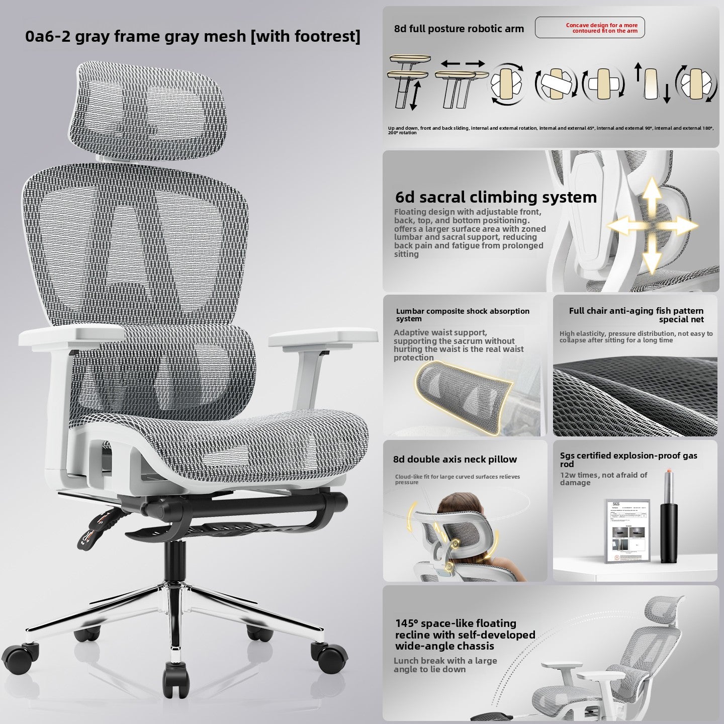 Adjustable Ergonomic Office Chair with Lumbar Support