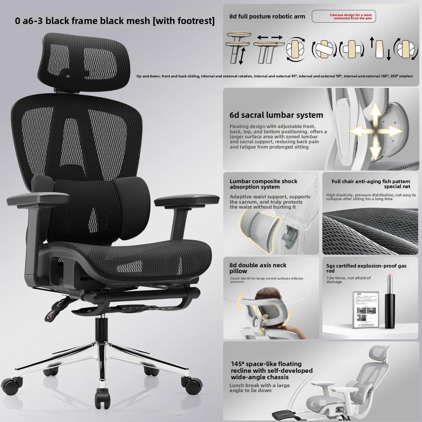 Adjustable Ergonomic Office Chair with Lumbar Support