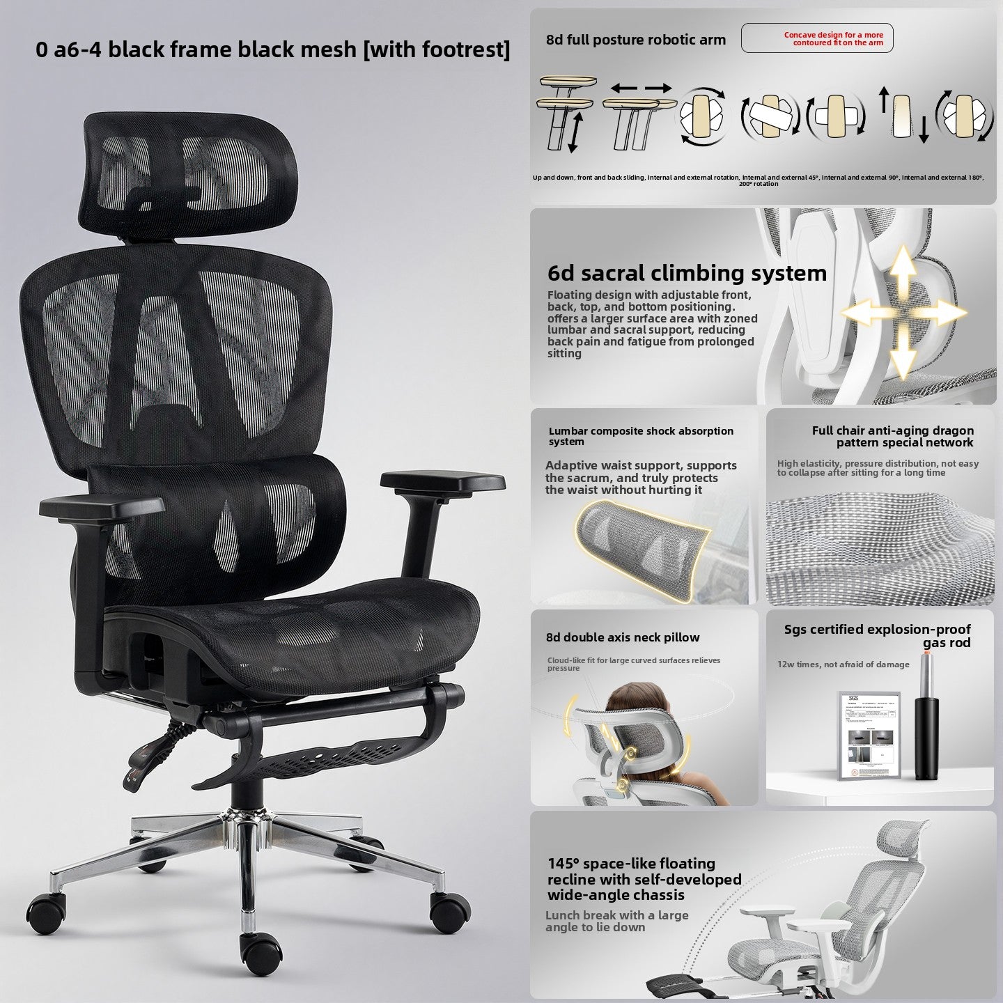 Adjustable Ergonomic Office Chair with Lumbar Support
