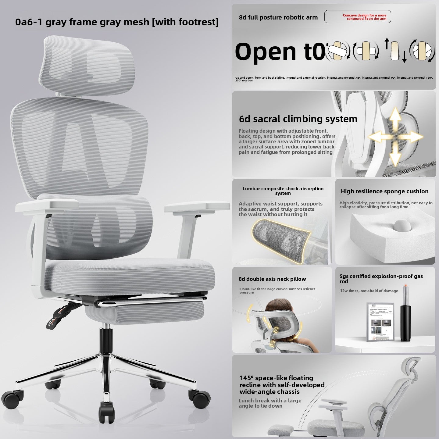Adjustable Ergonomic Office Chair with Lumbar Support