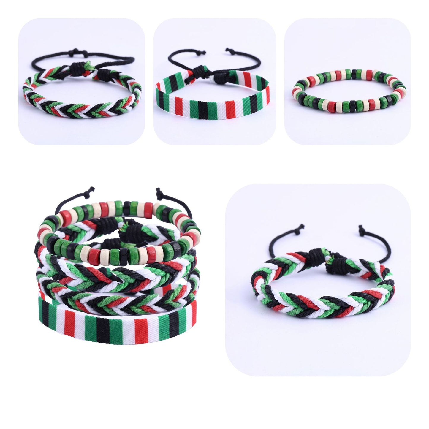 Adjustable Ethnic Beaded Bracelet