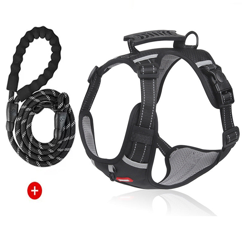 Adjustable Explosion-Proof Dog Harness with Leash