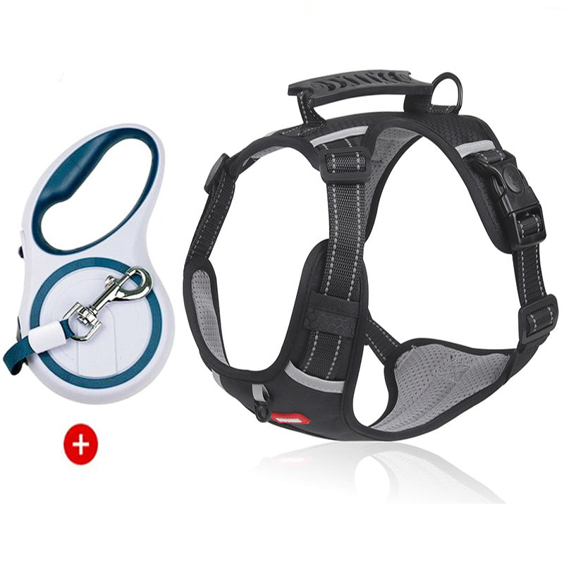 Adjustable Explosion-Proof Dog Harness with Leash