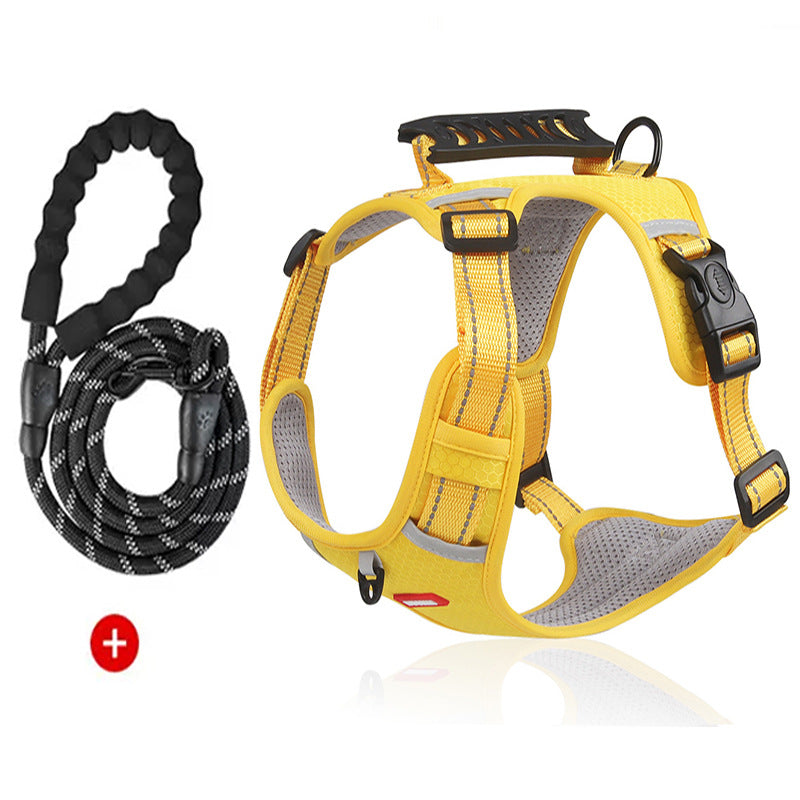 Adjustable Explosion-Proof Dog Harness with Leash