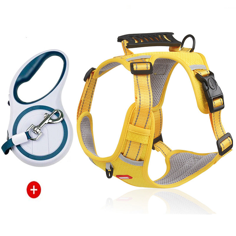 Adjustable Explosion-Proof Dog Harness with Leash