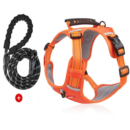 Adjustable Explosion-Proof Dog Harness with Leash
