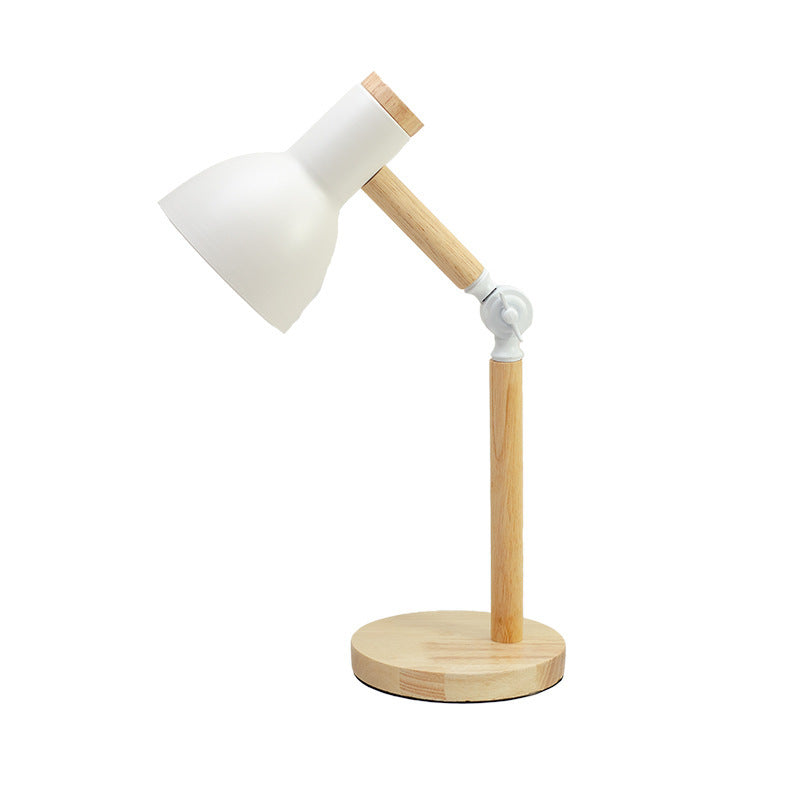 Adjustable Eye Protection Desk Lamp with Wood Base