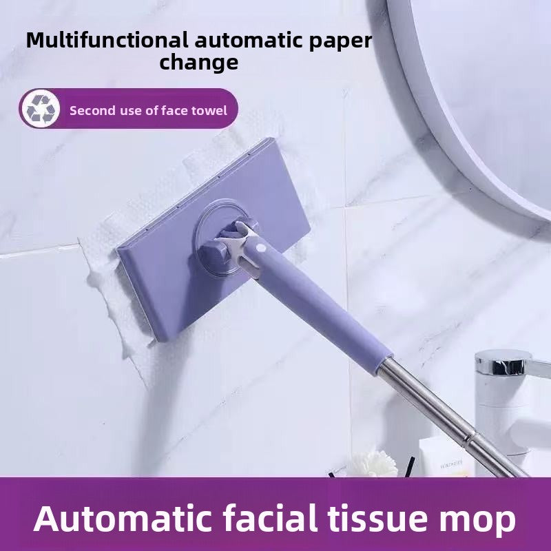 Adjustable Flat Floor Mop with Cleaning Cloth