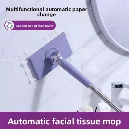 Adjustable Flat Floor Mop with Cleaning Cloth