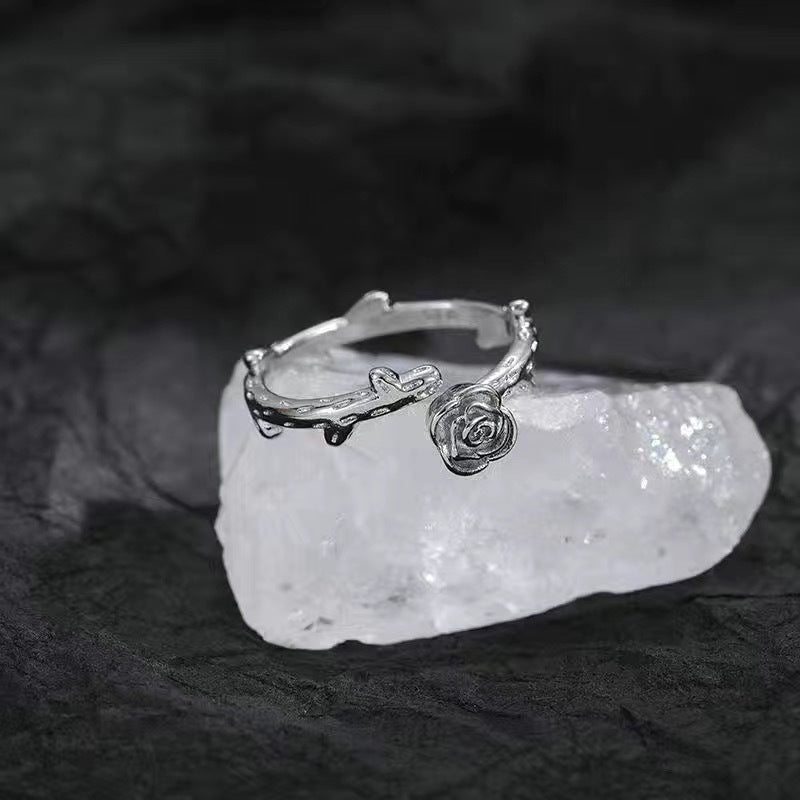 Adjustable Floral Design Alloy Ring